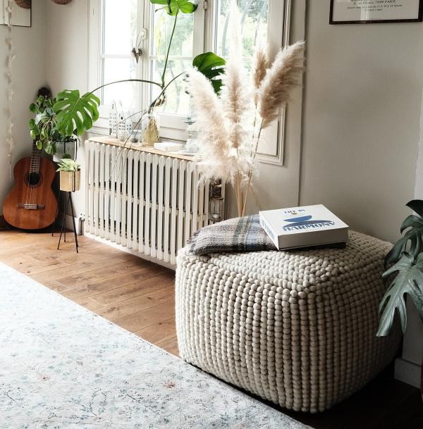 Grand pouf Rioms beige