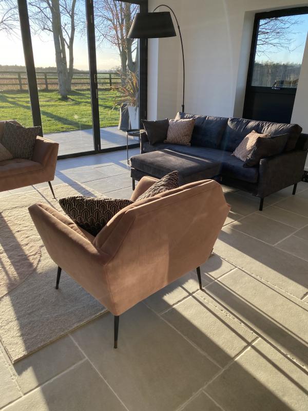 Canapé Houda 3 places coloris anthracite