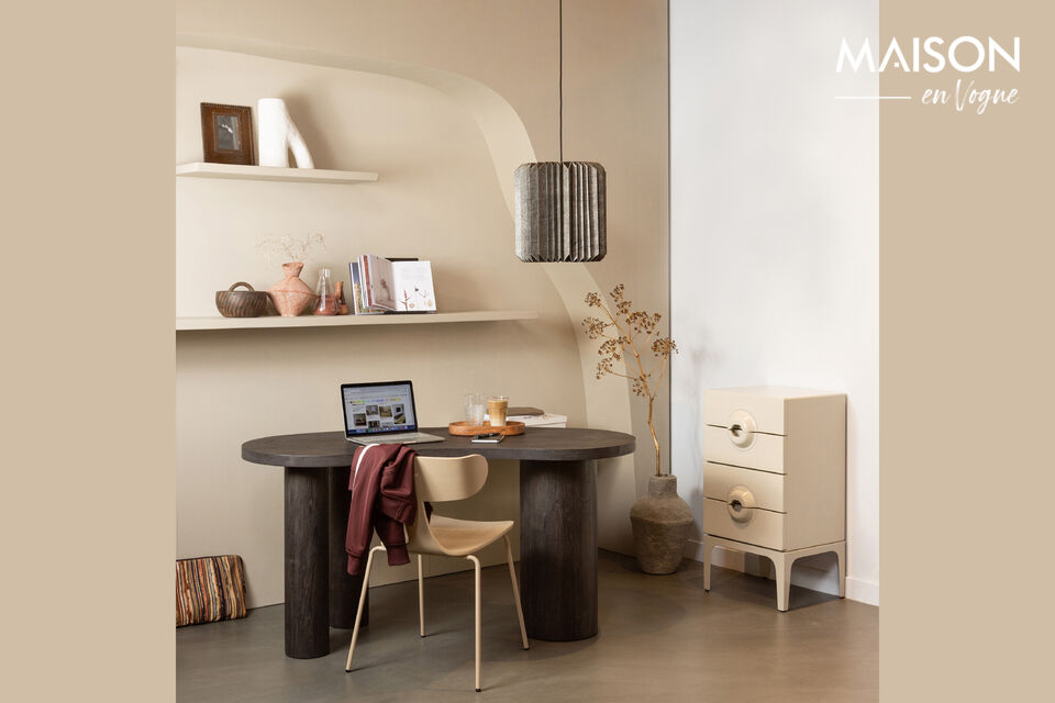 Hergestellt aus Eukalyptusholz Einzigartige Griffe Ausgestattet mit Metallfussen H 89 cm x B 44 cm