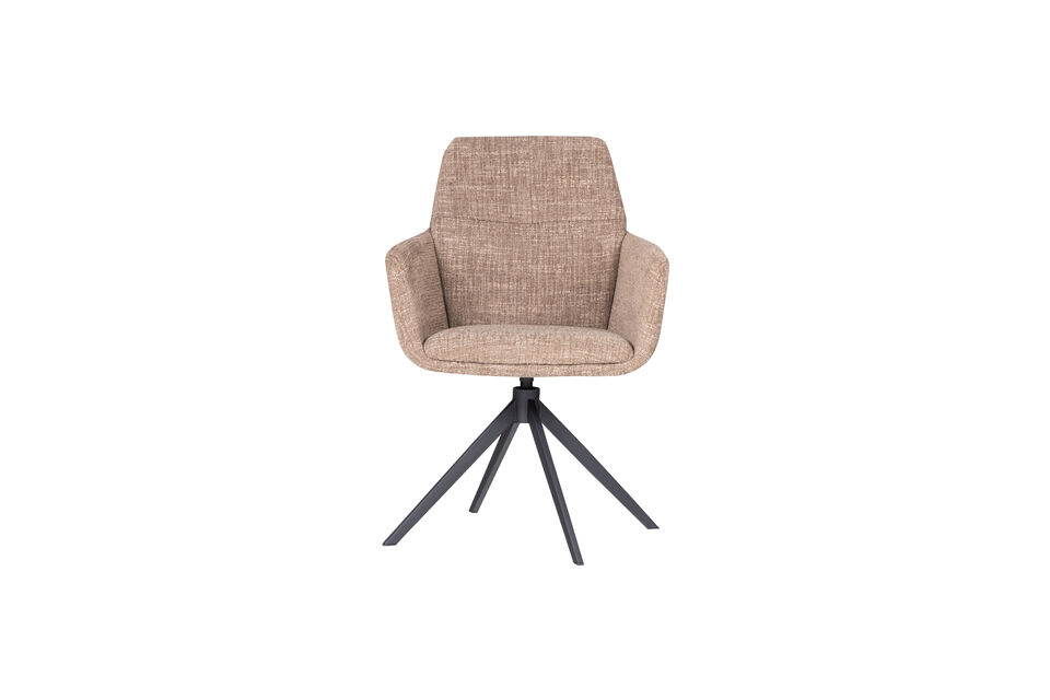 Si&egrave;ge baquet confortable Tissu m&eacute;lang&eacute; couleur sable Pi&egrave;tement noir mat