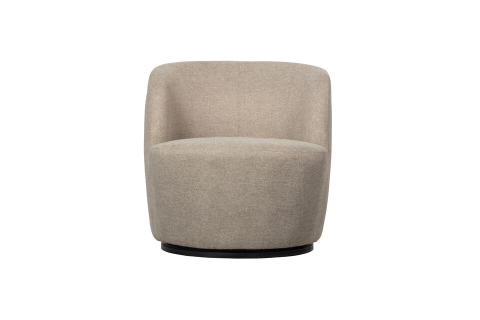 Pivotez dans toutes les directions ! H 68 cm x L 70 cm x P 77 cm  Le fauteuil pivotant Serra est