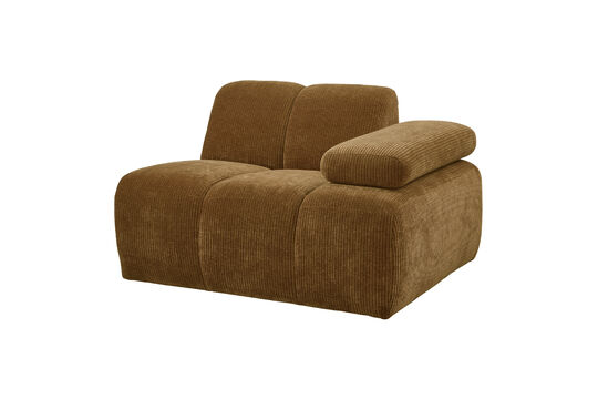 1-Seater Element Arm Right Rib Fabric Honey Yellow Mojo Clipped