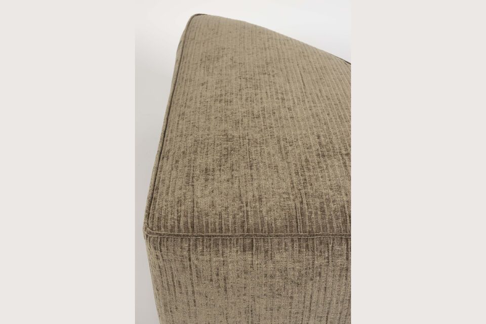 Upholstered in a silky-soft ribbed fabric