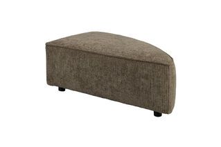 1-seater footstool right in green fabric Hunter