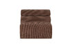 Miniature 1-Seater Modular Element Rib Fabric Mocha Brown NOVI 2