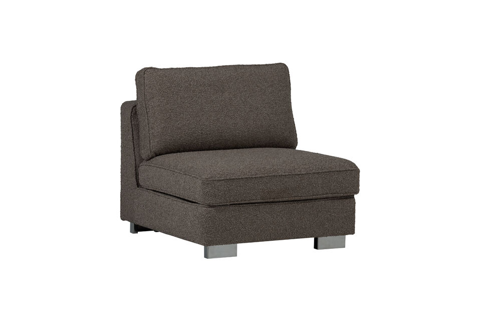 Part of the vtwonen LAZY series Comfortable fabric with chrome legs Perfect to combine H 83 x W 80