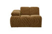 Miniature 1-Seater modular sofa element arm left rib fabric honey yellow Mojo 2