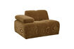 Miniature 1-Seater modular sofa element arm left rib fabric honey yellow Mojo 4