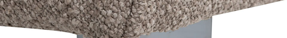 Material Details 1-seater modular sofa element arm right boucle sand LAZY