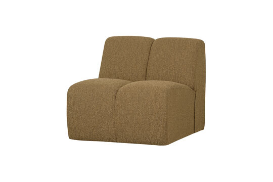 1-Seater Modular Sofa Element Bouclé Yellow/Brown Melange MOJO