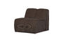 Miniature 1-Seater Modular Sofa Element Brown Rib Fabric Mojo Clipped