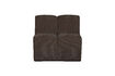 Miniature 1-Seater Modular Sofa Element Brown Rib Fabric Mojo 2