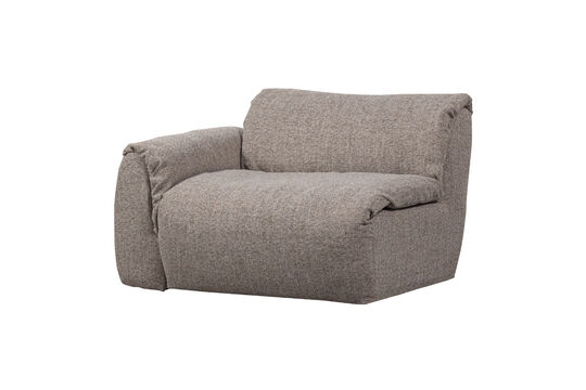 1-Seater Modular Sofa Element Left Arm Brown Melange BAGGY
