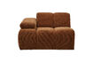 Miniature 1-Seater Modular Sofa Element Left Arm Rib Fabric Rust Brown Mojo 2