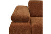 Miniature 1-Seater Modular Sofa Element Left Arm Rib Fabric Rust Brown Mojo 7