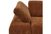 Miniature 1-Seater Modular Sofa Element Left Arm Rib Fabric Rust Brown Mojo 8
