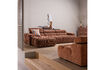 Miniature 1-Seater Modular Sofa Element Orange Melange Polyester NOVI 2