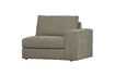 Miniature 1-Seater Modular Sofa Element Right Arm Warm Grey Fabric FAMILY 1
