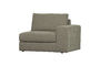 Miniature 1-Seater Modular Sofa Element Right Arm Warm Grey Fabric FAMILY Clipped