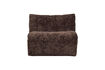 Miniature 1-Seater Sofa Element 3D Chenille Dark Brown BAGGY 4
