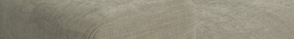 Material Details 1-Seater sofa element arm left warm grey FAMILY