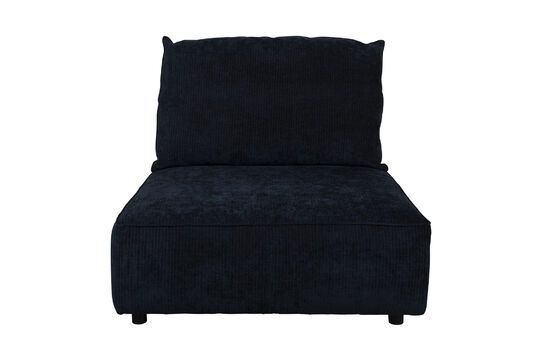 1-seater sofa element in blue fabric Hunter Clipped