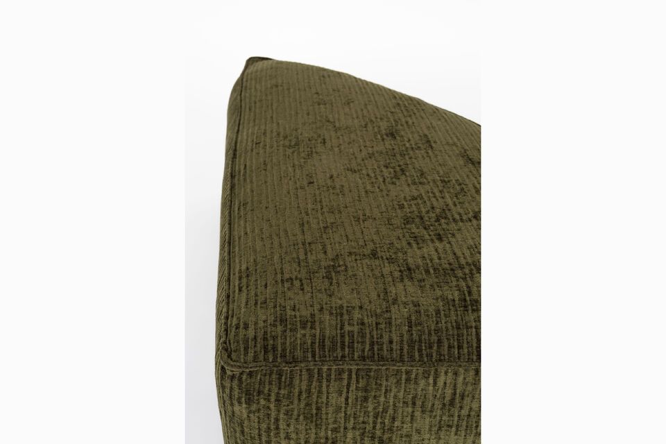 This modular piece of furniture in forest green fabric gives you total freedom to personalize your