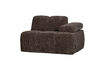 Miniature 1-Seater Sofa Element Right Arm Brown Rib Fabric MOJO 1
