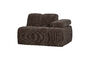 Miniature 1-Seater Sofa Element Right Arm Brown Rib Fabric MOJO Clipped