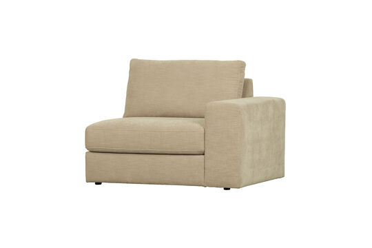 1-Seater Sofa Element Right Arm Sand Fabric FAMILY Clipped