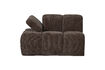 Miniature 1-Seater Sofa Module Left Arm Brown Rib Fabric MOJO 3