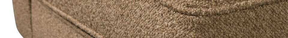 Materialbeschreibung 1-Sitzer Element Arm Links Bouclé Braun LAZY