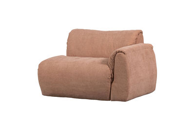 1-Sitzer Element Armlehne rechts Chenille-Gewebe Altrose BAGGY