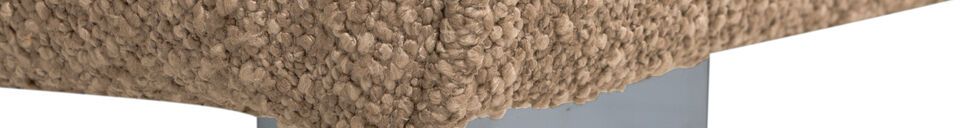 Materialbeschreibung 1-Sitzer Modulsofa-Element Bouclé Braun LAZY