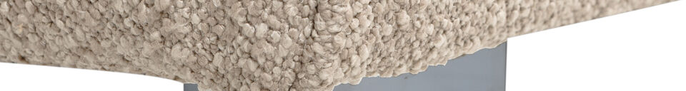 Materialbeschreibung 1-Sitzer Sofa-Element Bouclé Natur LAZY