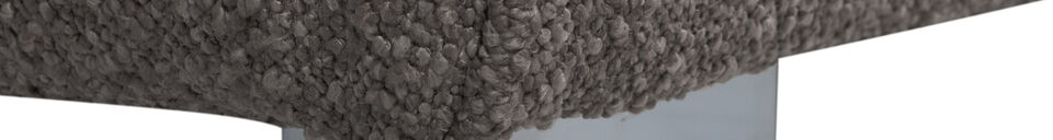 Materialbeschreibung 1-Sitzer Sofa-Modul Bouclé Anthrazit LAZY