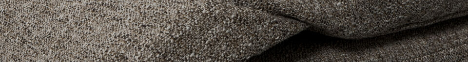Benadrukte materialen 1-zits bankelement armleuning links warmgrijs melange Baggy