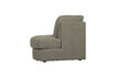 Miniatuur 1-zits bankelement ronde hoek rechts warm grijze stof FAMILY 6