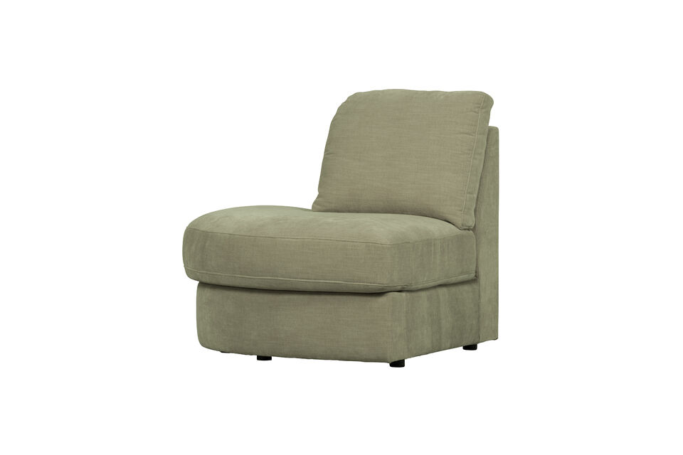 1-Zits Element Ronde Hoek Links Groene Stof FAMILY Vtwonen