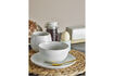 Miniature 12-Piece Dinnerware Set in White Stoneware Addison 2