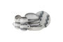 Miniature 12-piece stoneware breakfast set in grey Paula Clipped