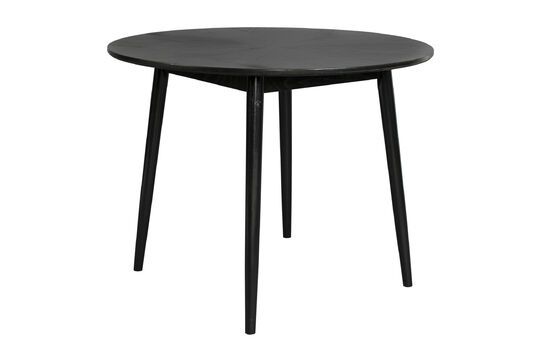 120' Black wood round dining table Fabio
