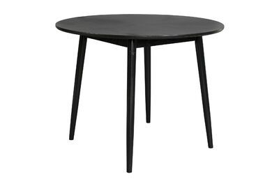 120' Zwart houten ronde eettafel Fabio