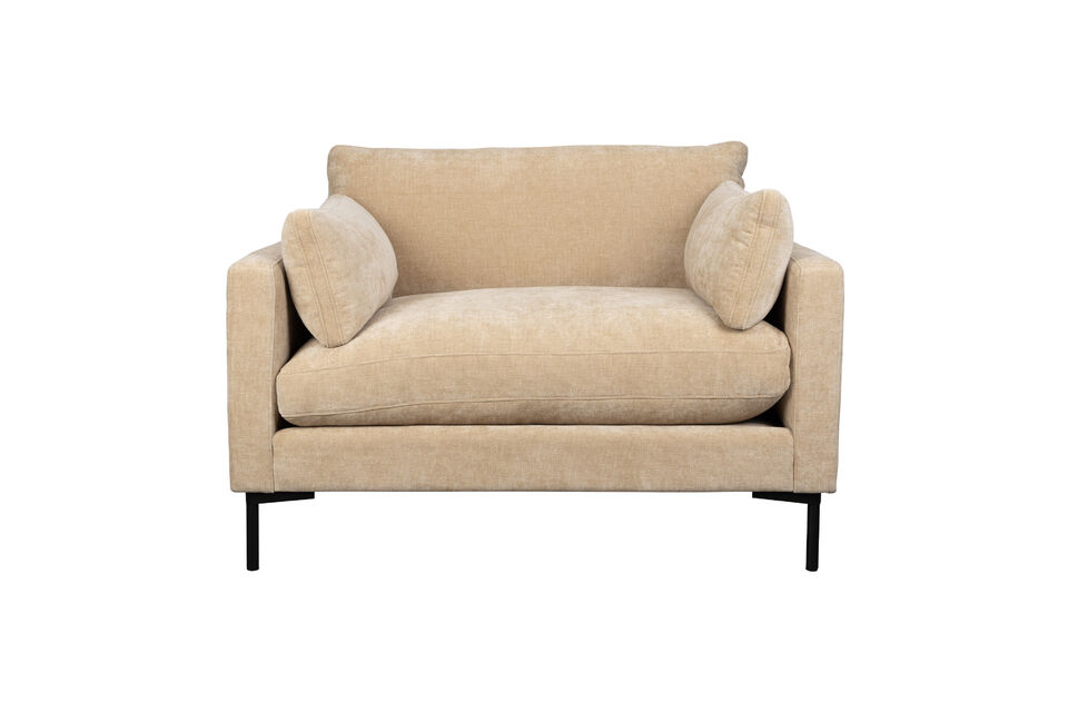 1,5-Sitzer Loveseat aus Stoff naturfarben Summer Zuiver