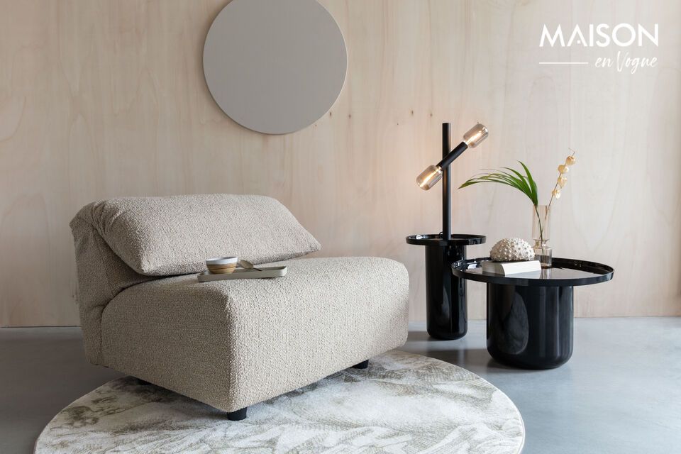 Ontdek de Wings fauteuil in bruine stof