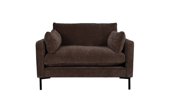1,5-zits loveseat in donkerbruine stof Summer Productfoto