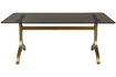 Miniature 180x90 cm glass and gold metal dining table Sansa 2