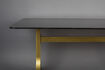 Miniature 180x90 cm glass and gold metal dining table Sansa 3