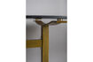 Miniature 180x90 cm glass and gold metal dining table Sansa 7
