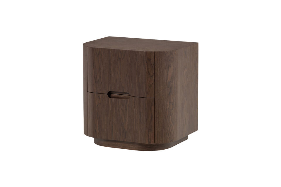 2-Drawer Dresser Wood Veneer Brown Arvi Woood